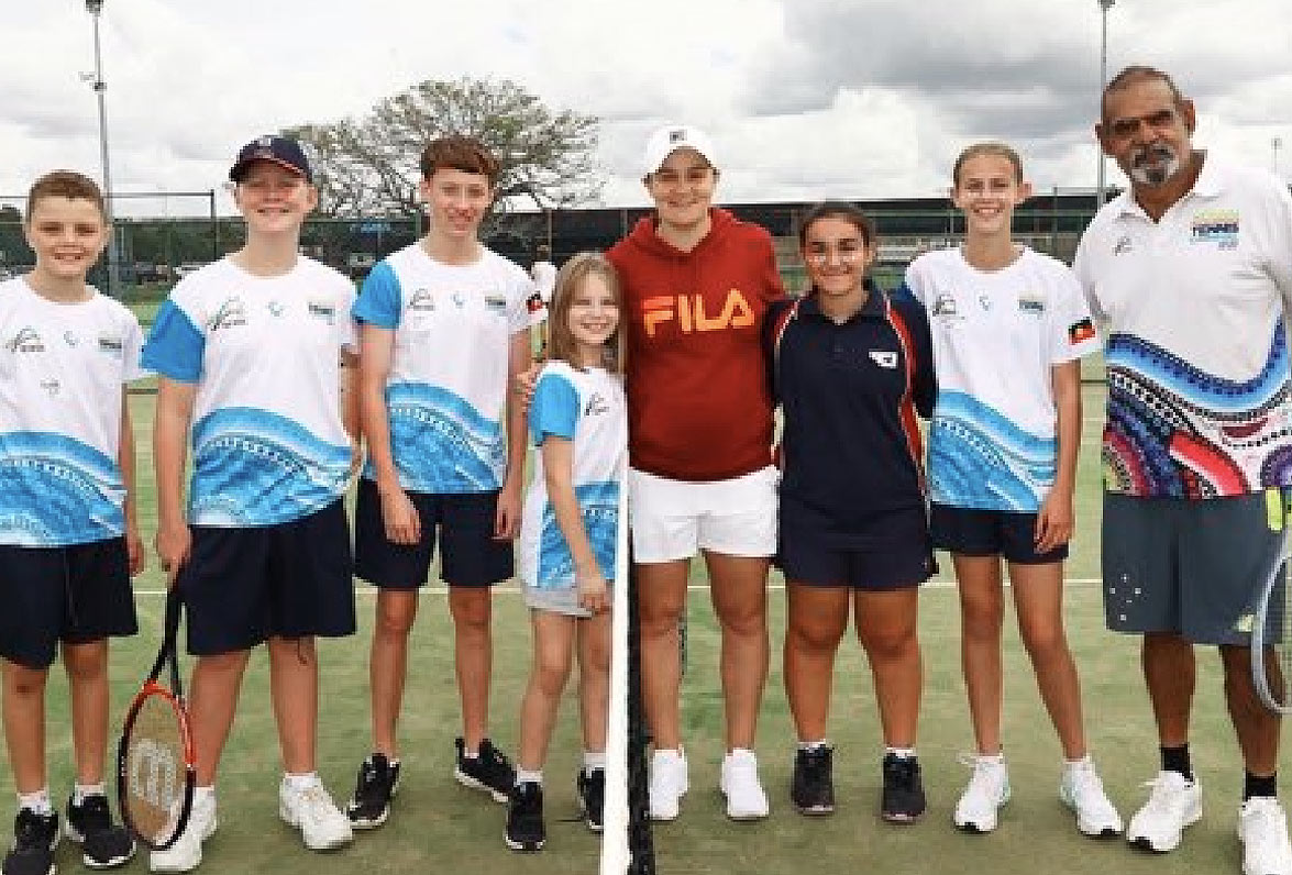Ash Barty with Tennis Players NSW